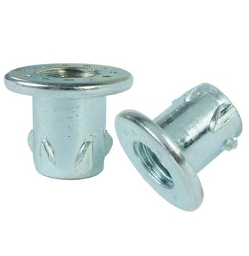 10x Mufa M10 x 15 mm, wbijana wpustka meblowa do drewna, stopek meblowych