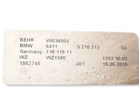 Крышка фильтра салонный корпус вентилятор bmw 5 f10 f11 64119216213 в Украине, фото thumb