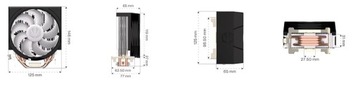 ВОЗДУШНОЕ ОХЛАЖДЕНИЕ ЦП ENDORFY SPARTAN 5 MAX ARGB 120 ММ, 4-КОНТАКТНОЕ ВОЗДУШНОЕ ОХЛАЖДЕНИЕ ЦП