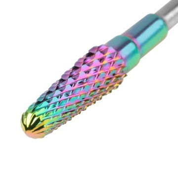 Frez Wolframowy Tęczowy Stożek Średni Hybryda Żel Small Cone Bit