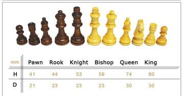 деревянный King 80 мм в стиле Набор из 32 предметов в средневековом стиле
