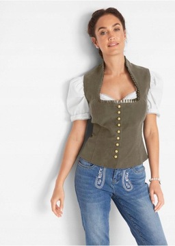 Bonprix 50 _NQI TRADYCYJNY GORSET W KOLORZE KHAKI