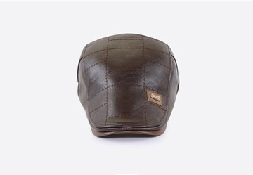Кожаная бейсболка Gatsby Newsboy Fashion, коричневая