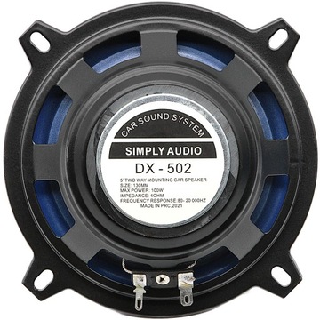 Автомобильный динамик Simply Audio DX-502 130 мм / 13 см, 2-полосный, 1 шт.