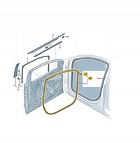 фото thumb №1, Наружная прокладка дверь audi q7 4l0837912