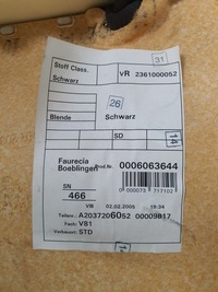 фото thumb №8, Обивка обшивка правый перед mercedes w203 europa