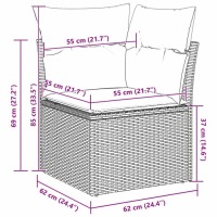 фото thumb №12, Vidaxl комплект sof na сад з подушка 8 pcs polirattan