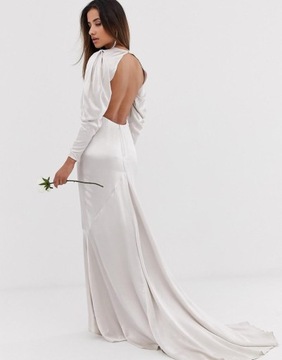 СВАДЕБНОЕ ПЛАТЬЕ С ОТКРЫТОЙ СПИНОЙ Asos Edition hbk атласное XXJ L