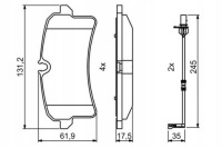 фото thumb №16, Тормозные колодки ham. porsche macan 0986494842 bosch