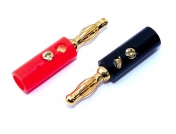 Wtyk banan 4mm czerwony