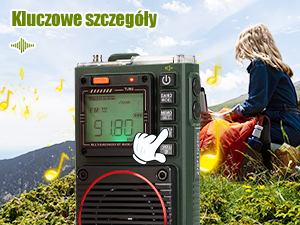 Коротковолновое радио Retekess TR111, FM VHF AM SW WB, дистанционное управление через приложение