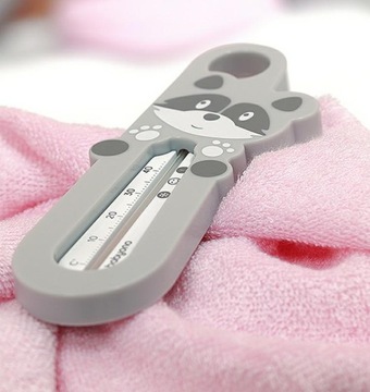 BABYONO безртутный термометр для детской ванночки с изображением енота