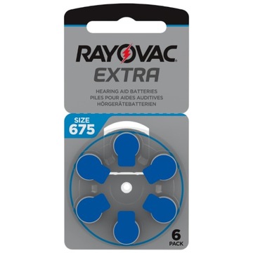 30 батареек для слуховых аппаратов Rayovac 675 MF