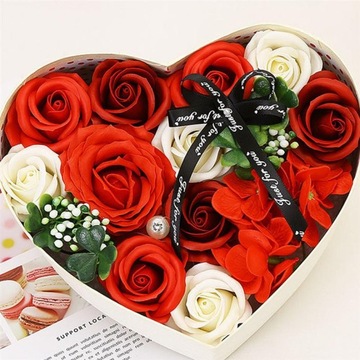 Мыло Flowerbox с розами и цветами, ароматное мыло, подарок на именины, годовщину