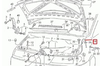 фото thumb №6, Vw sharan 7m8 трос замка капот 7m3823531b оригинальная