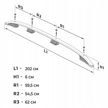 фото thumb №8, Рейлинги крышные do ford grand transit connect iii 2024- длинный | длинный