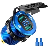 фото thumb №14, Зарядний пристрій woltomierz панель мотоцикл 2xusb qc3.0 швидкі заряджання