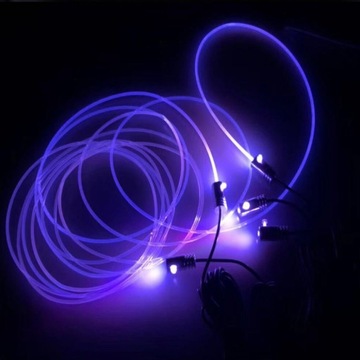 RGB ВОЛОКОННО-ОПТИЧЕСКАЯ СВЕТОДИОДНАЯ ЛАМПОЧКА ДЛЯ ОКРУЖЕНИЯ, НАБОР 6М