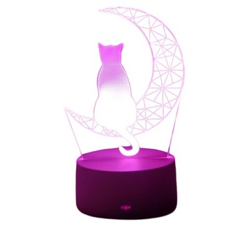 ночник луна кот с котом Пилотная комната