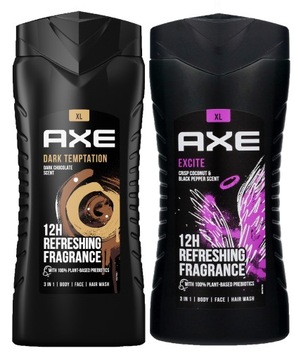 Axe Zestaw Męskich Żeli pod prysznic. Dark Temptations, Excite 2x 400ml