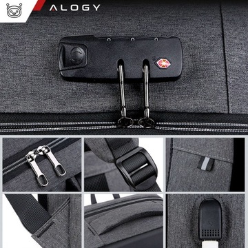 ПРОТИВОУРАЖНАЯ СУМКА TSA ДЛЯ НОУТБУКА С USB-разъемом