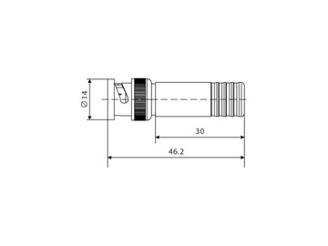 РАЗЪЕМ BNC КАБЕЛЬНЫЙ РАЗЪЕМ 2P ПРЯМОЙ ROXTONE RB75G-N