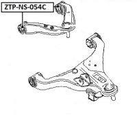 фото thumb №2, Втулка важеля navara d40m 05-, pathfinder r51m 05- /передній верхнього/