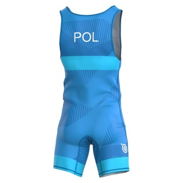 Борцовский купальник Kosiu National Team WRESTLING POLAND XL BLUE