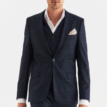 Темно-синий пиджак в клетку WINDOWPANE PAKO LORENTE 188/50