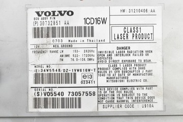 фото thumb №6, Зчитувач дисків cd 30732851 volvo s40 v40 2 ii 04-07