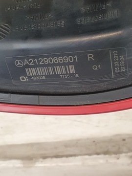 фото thumb №8, Лампа led праві зад оригінальний номер a2129066901 mercedes w212 11r. sedan