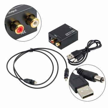 ОПТИЧЕСКИЙ КОНВЕРТЕР TOSLINK КОАКСИАЛЬНЫЙ В 2x CINCH RCA