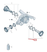 фото thumb №1, Audi q5 fy rear left axle фланцевый вал 0d2598071