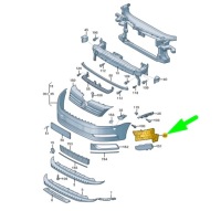 фото thumb №8, Vw passat b7 передняя часть правый бампер guide piece r-line 3aa807178b