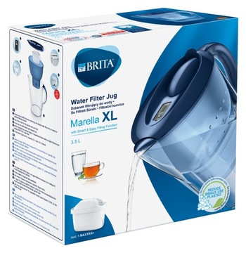 BRITA MARELLA КУВШИН XL 3,5 Л + 4 ШТ. BRITA MAXTRA+