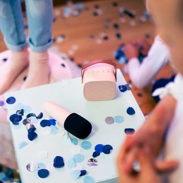 Lalarma Bezprzewodowy zestaw Karaoke dla dzieci - mikrofon głośnik Blue
