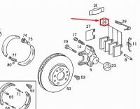фото thumb №1, Оригінальний номер гальмівні колодки гальмівні задня mercedes sl 500 -r129