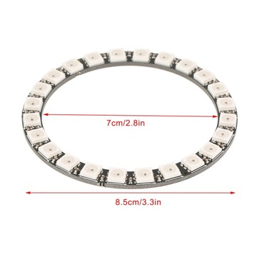КОЛЬЦО RGB 24 X LED WS2812 5050 КОЛЬЦО RGB