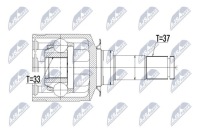 Npw-me-049 nty шарнир внутренний mercedes ml w164 06-, ml w166 11-, gle 15 в Украине, фото thumb