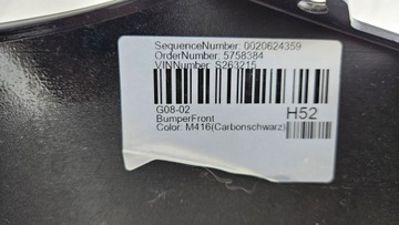 фото thumb №15, Бампер bmw ix3 g08 рестайлинг lci м-пакет 21-23 bev перед решётка радиатора