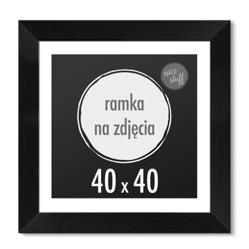 Черная фоторамка 40х40 см. Квадратная рамка