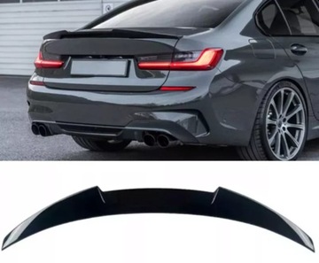 фото thumb №11, Bmw g20 ala m4 вид спойлер flap чёрный блеск спойлер shuttlecock
