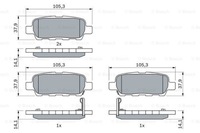 фото thumb №15, Гальмівні колодки ham. infiniti fx bosch 986 494 090 набір гальмівних колодок гальмівних,