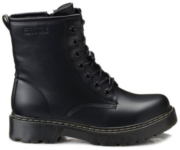 Buty glany damskie zimowe czarne wysokie Big Star II274105 sznurowane 38