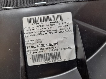 фото thumb №11, Audi a6 c7 боковина спинка сидіння зад праві 4g085704aj шкіра супер стан