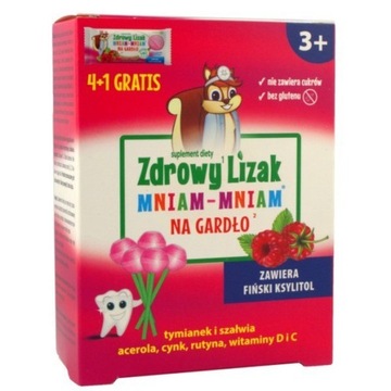 Starpharma Zdrowy Lizak Mniam-Mniam na Gardło 4+1