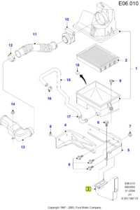 Купить Шланг, фильтр воздуха ford fiesta 1989-1996 cx оригинальный номер 6199504, фото thumb