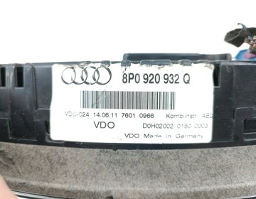 фото thumb №6, Прилади спідометр  audi a3 8p 1.4 tsi 8p0920932q