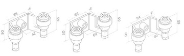 Коляска коляска для раздвижных ворот 80x80