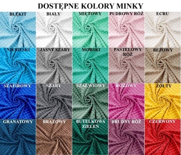 Narzuta 160 x 80 Kocyk Minky Poduszki